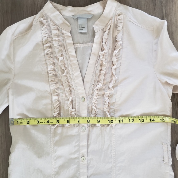 H&M Ruffle Collar Button Down Shirt - Picture 8 of 8